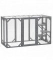 PawHut Rabbit Hutch, 2-Tier Guinea Pig Hutch, w/ Two Runs, Pull-Out Tray
