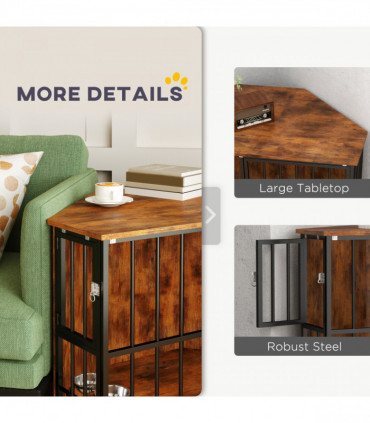 PawHut Raised Dog Bowl, Elevated Dog Bowls with Slow Feeder Dog Bowl, Black