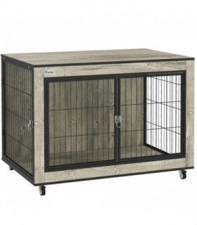 PawHut Raised Dog Bowl, Elevated Dog Bowls with Slow Feeder Dog Bowl, White