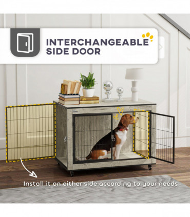 PawHut Raised Dog Bowl, Elevated Dog Bowls with Slow Feeder Dog Bowl, White