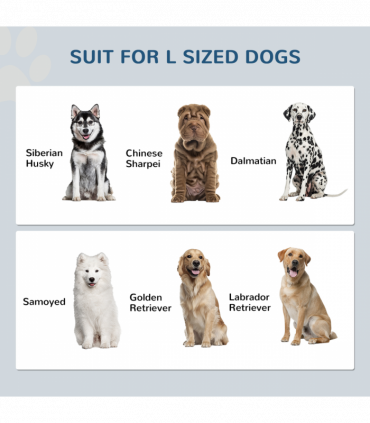 PawHut Raised Dog Bowls for Large Dogs Feeding Station with Stand Storage - Grey