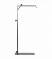 PawHut Reptile Lamp Stand, 86-129Hcm Adjustable Lamp Holder w/ Base, Hook