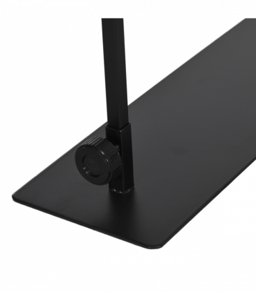 PawHut Reptile Lamp Stand, 86-129Hcm Adjustable Lamp Holder w/ Base, Hook