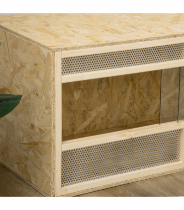 PawHut Reptile Terrarium, Climbing Pet Container w/ Transparent Sliding Doors