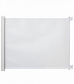 PawHut Retractable Pet Safety Gate, Folding Stair Barrier, Guard Door - White