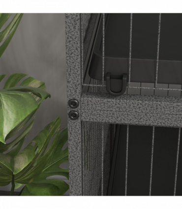 PawHut Small Animal Cages for Chinchilla Ferret Kitten on Wheels W/ Hammock Tray