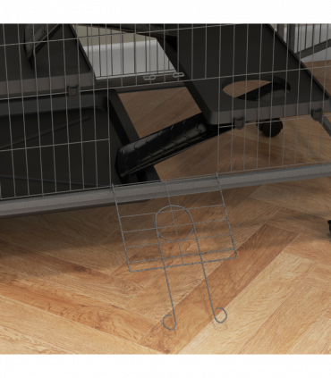 PawHut Small Animal Cages for Chinchilla Ferret Kitten on Wheels W/ Hammock Tray