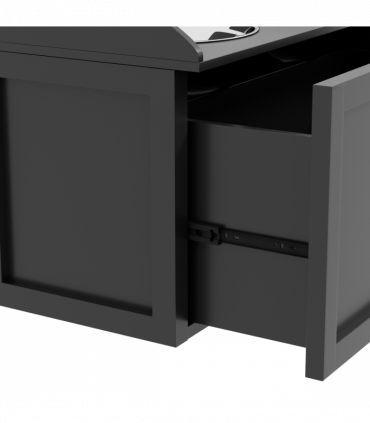 PawHut Stainless Steel Raised Dog Bowl w/ 21L Storage Drawer, for Large Dogs