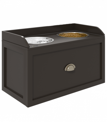 PawHut Stainless Steel Raised Dog Bowl w/ 21L Storage Drawer, for Large Dogs