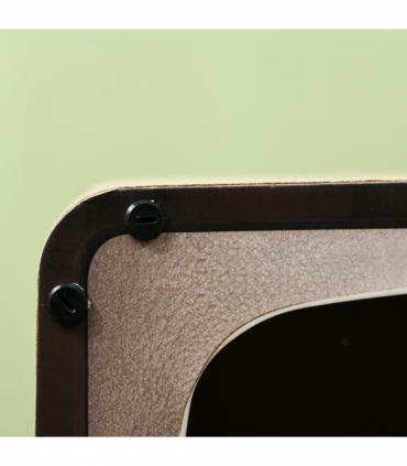 PawHut TV Shape Cat Scratching Board with Catnip, for Indoor Cats, Brown