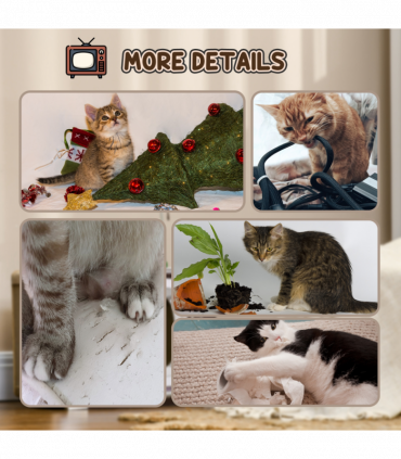 PawHut TV-Shaped Cardboard Cat House with Scratcher, Catnip, Toy Rat