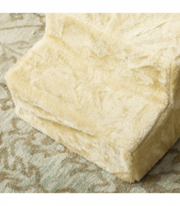 PawHut Three-Step Portable Dog Stairs with Washable Plush Cover