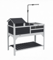 PawHut Tortoise House w/ Adjustable Lamp Holder, Openable Lid, Storage Shelf