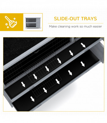 PawHut Walk in Chicken Run w/ Cover, Hanging Feeder, Perch, for 6-8 Chickens