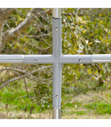 PawHut Walk-In Chicken Run Galvanised Chicken Coop with Cover 2.8 x 1.9 x 2m