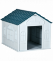 PawHut Weather-Resistant Dog House, Puppy Shelter for Large Dogs - Blue