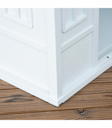 PawHut Weather-Resistant Dog House, Puppy Shelter for Medium Dogs - Blue