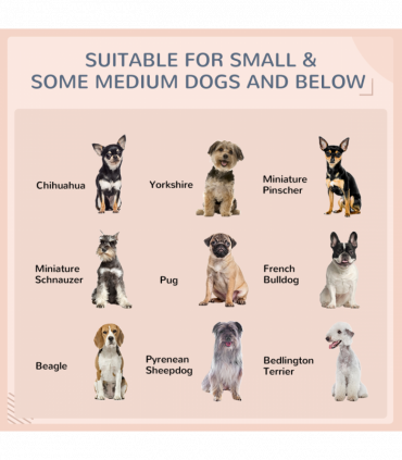 PawHut Wicker Dog House, Rattan Pet Bed with Soft Cushion, Cat Basket - Cream