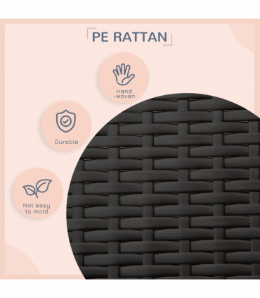 PawHut Wicker Dog House, Rattan Pet Bed with Soft Cushion, Cat Basket - Grey