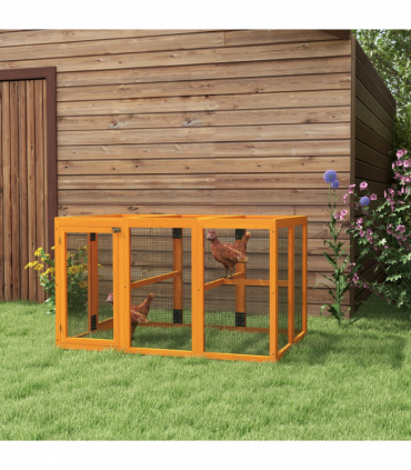PawHut Wooden Chicken Coop with Combinable Design, for 1-3 Chickens