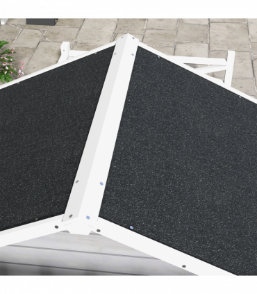 PawHut Wooden Dog House w/ Porch, Water-resistant Roof, for S M Dogs, Grey