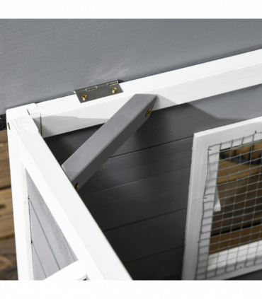 PawHut Wooden Dog Kennel for Outside 97L x 72W x 65Hcm, Grey