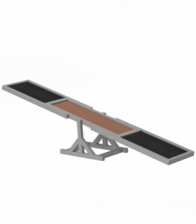 PawHut Wooden Pet Seesaw for Big Dogs with Anti-Slip Surface, 180 x 30 x 30cm