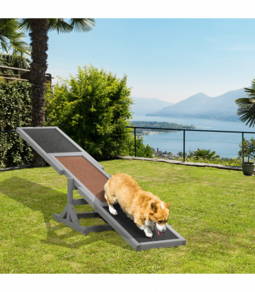 PawHut Wooden Pet Seesaw for Big Dogs with Anti-Slip Surface, 180 x 30 x 30cm