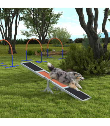 PawHut Wooden Pet Seesaw for Big Dogs with Anti-Slip Surface, 180 x 30 x 30cm