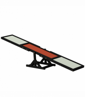 PawHut Wooden Pet Seesaw for Big Dogs with Anti-Slip Surface, Black