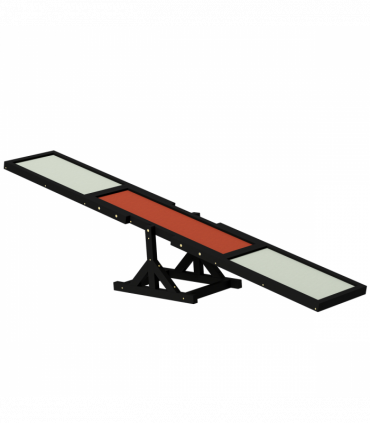 PawHut Wooden Pet Seesaw for Big Dogs with Anti-Slip Surface, Black