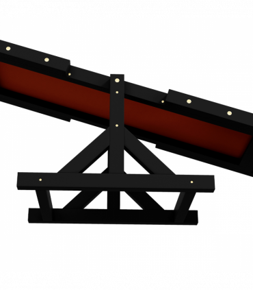 PawHut Wooden Pet Seesaw for Big Dogs with Anti-Slip Surface, Black