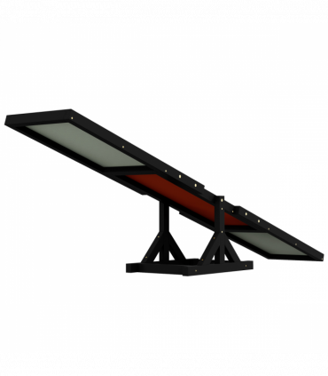 PawHut Wooden Pet Seesaw for Big Dogs with Anti-Slip Surface, Black