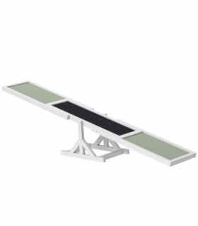PawHut Wooden Pet Seesaw for Big Dogs with Anti-Slip Surface, White
