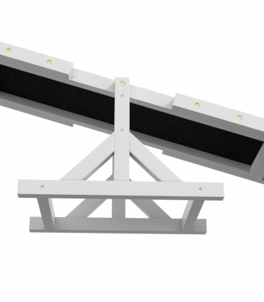 PawHut Wooden Pet Seesaw for Big Dogs with Anti-Slip Surface, White