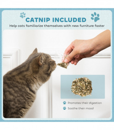 PawHut Wooden Rabbit Hutch Cage House with Wire Mesh, Grey