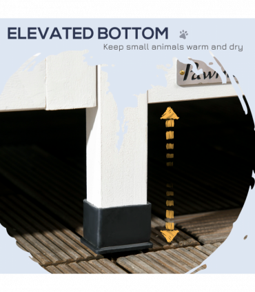 PawHut�Wooden�Cat�House�Outdoor w/ Flower Pot,�Window, Multiple�Entrances