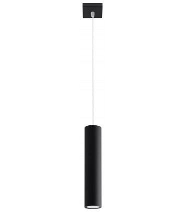Pendant lamp LAGOS 1 Black Round Tube Shape Modern Loft Design LED GU10