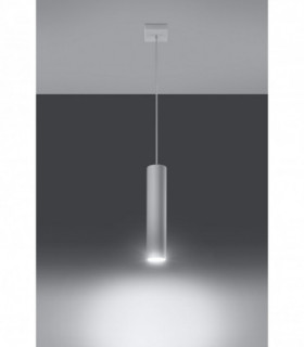 Pendant lamp LAGOS 1 White Round Tube Shape Modern Loft Design LED GU10