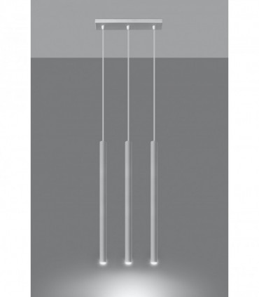 Pendant lamp PASTELO 3 White Round Tube Shape Spot Modern Loft Design LED G9