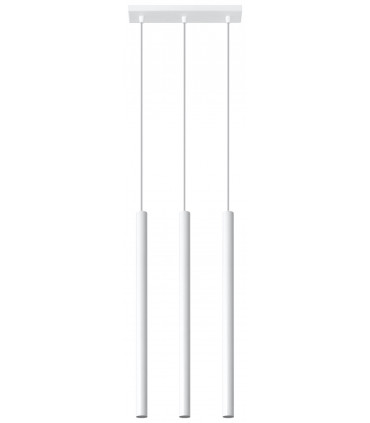 Pendant lamp PASTELO 3 White Round Tube Shape Spot Modern Loft Design LED G9