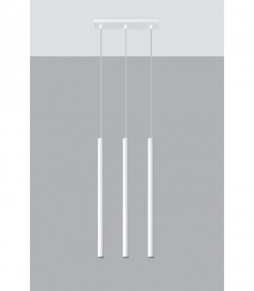 Pendant lamp PASTELO 3 White Round Tube Shape Spot Modern Loft Design LED G9