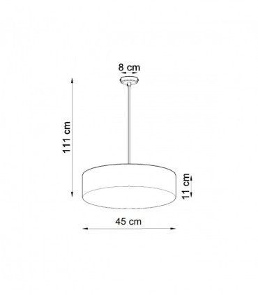 Pendant lamp PVC Arena minimalistic Design E27