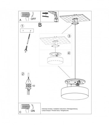 Pendant lamp PVC Arena minimalistic Design E27