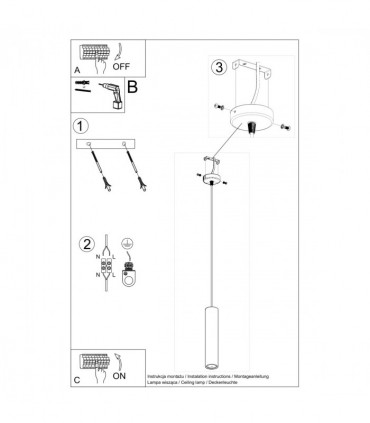 Pendant lamp concrete Luvo industrial Design GU10