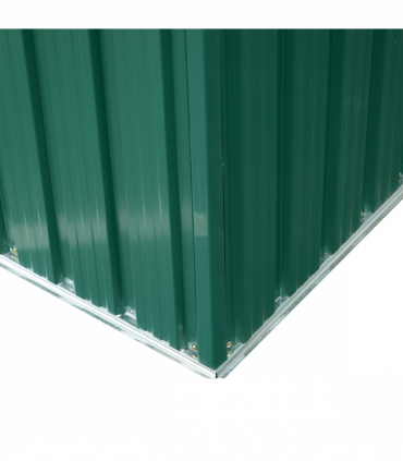 Pent Roofed Metal Garden Shed Foundation and Vent 260x194x200cm Green