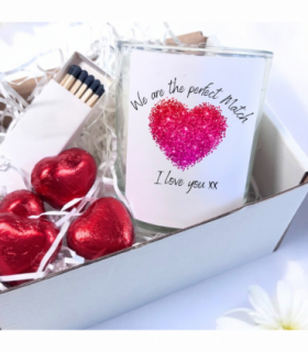 Perfect Match Candle Gift Set | Wedding Gift Couples Names | Brides Gift UK | Couple Wedding Gifts | Engagment Candle Gift UK