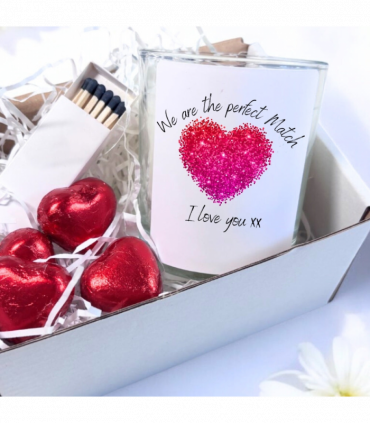 Perfect Match Candle Gift Set | Wedding Gift Couples Names | Brides Gift UK | Couple Wedding Gifts | Engagment Candle Gift UK