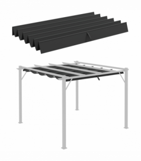 Pergola Shade Cover for 3 x 3m Pergola, Replacement Canopy Fabric Only, Grey