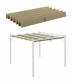 Pergola Shade Cover for 3 x 3m Pergola, Replacement Canopy Fabric Only, Tan